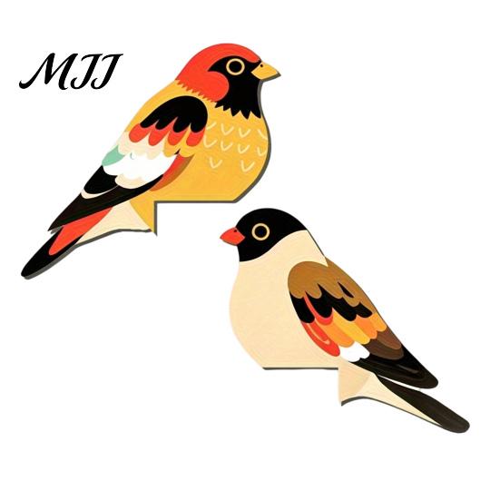 Creative Home Interior Accessory Bird Door Corner Sign, Cute Wooden Hanging Ornament for Frame Unique Desktop Cabinet, Shape Wall Art Home,