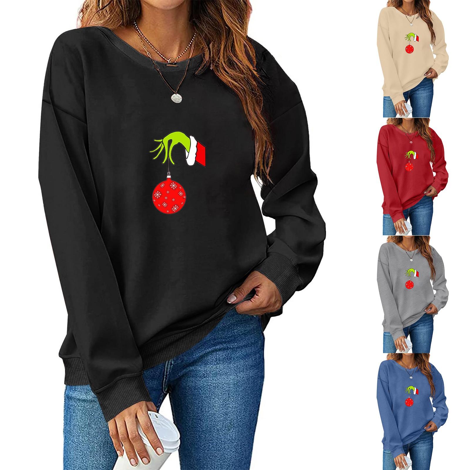 

Женская одежда, осенне-зимний Хэллоуин, круглый вырез, длинный рукав, большой свободный плюшевый утолщенный свитер, топ