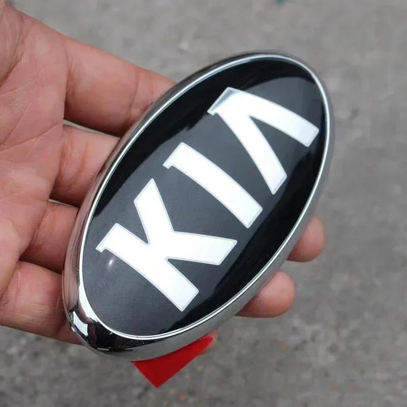 AABJA1 ABS Car Front Hood Emblem Rear Trunk Modified Badge For KIA Logo Sportage K5 R Sorento Carens Steering Wheel Styling Accessories