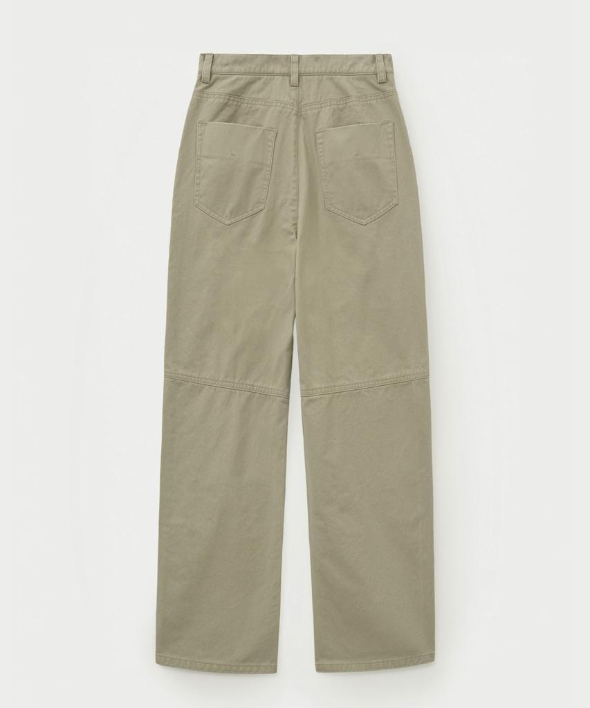 Seteo (W) Dyed Semi-Wide Fatigue Pants Light Beige
