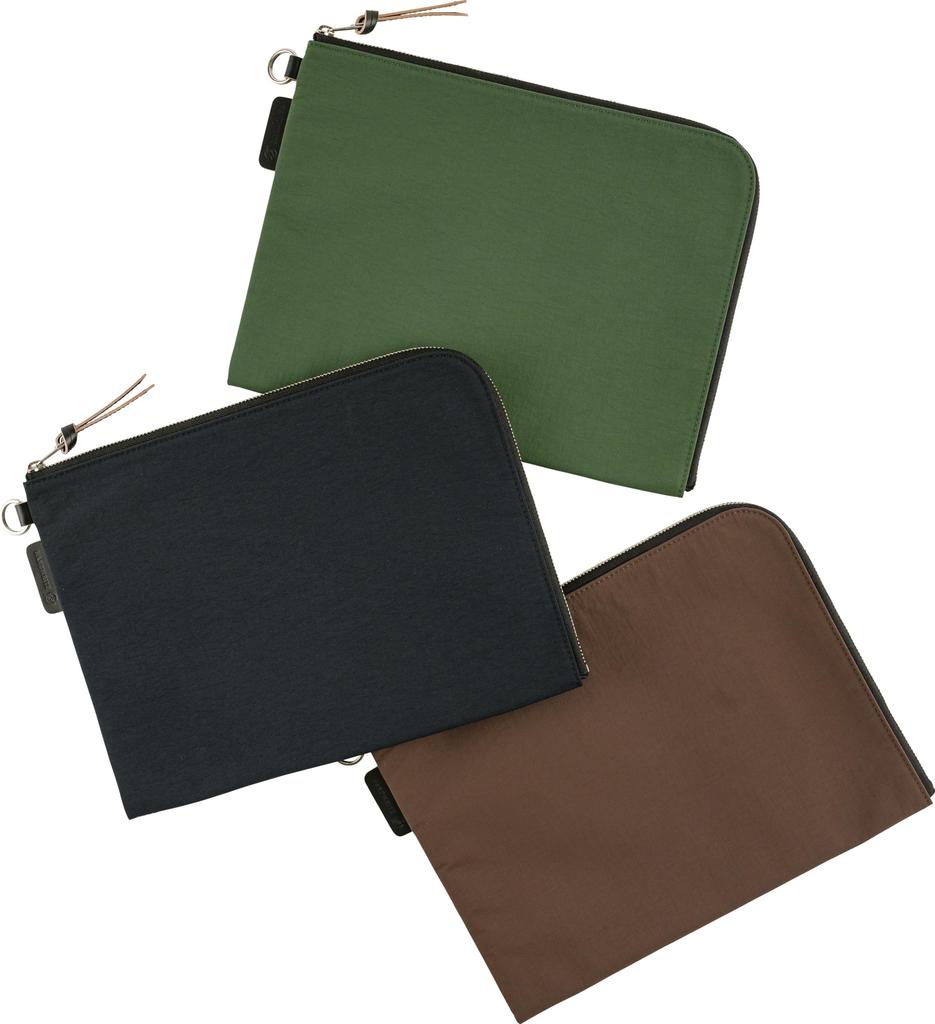Hobonichi Techo HON (A5) Planner Cover, Tragen Flat Pouch (Green) Planner Accessories