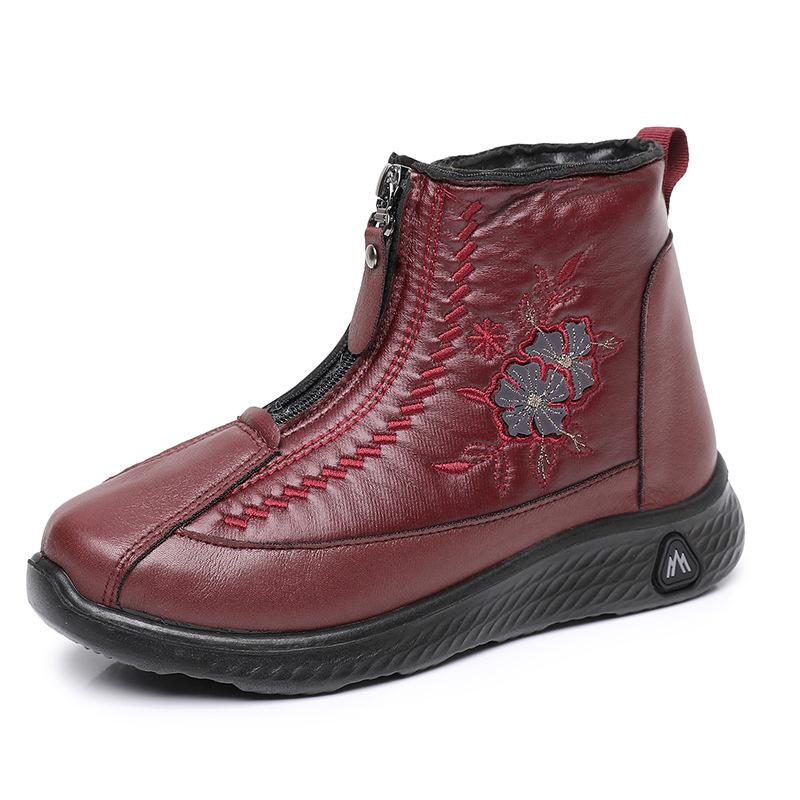 

Новая женская теплая обувь, повседневная, удобная, универсальная и противоскользящая зимняя обувь 41 красный