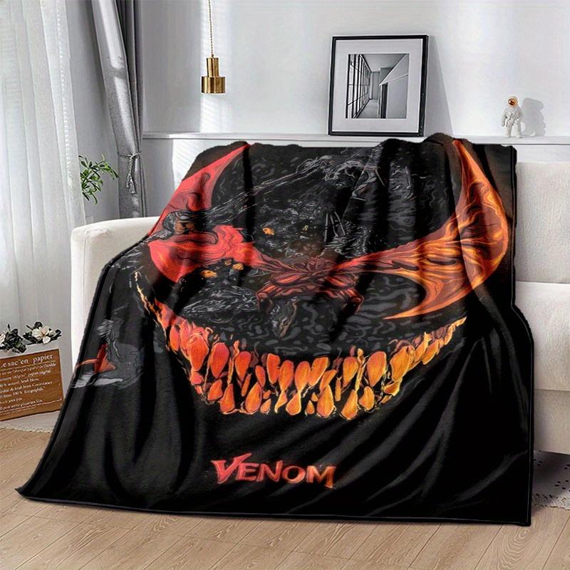 1pc Venom Printing Blanket - Soft, All-Season Throw for Living Room, Bedroom,Personalized Gift with Adorable Cartoon Design