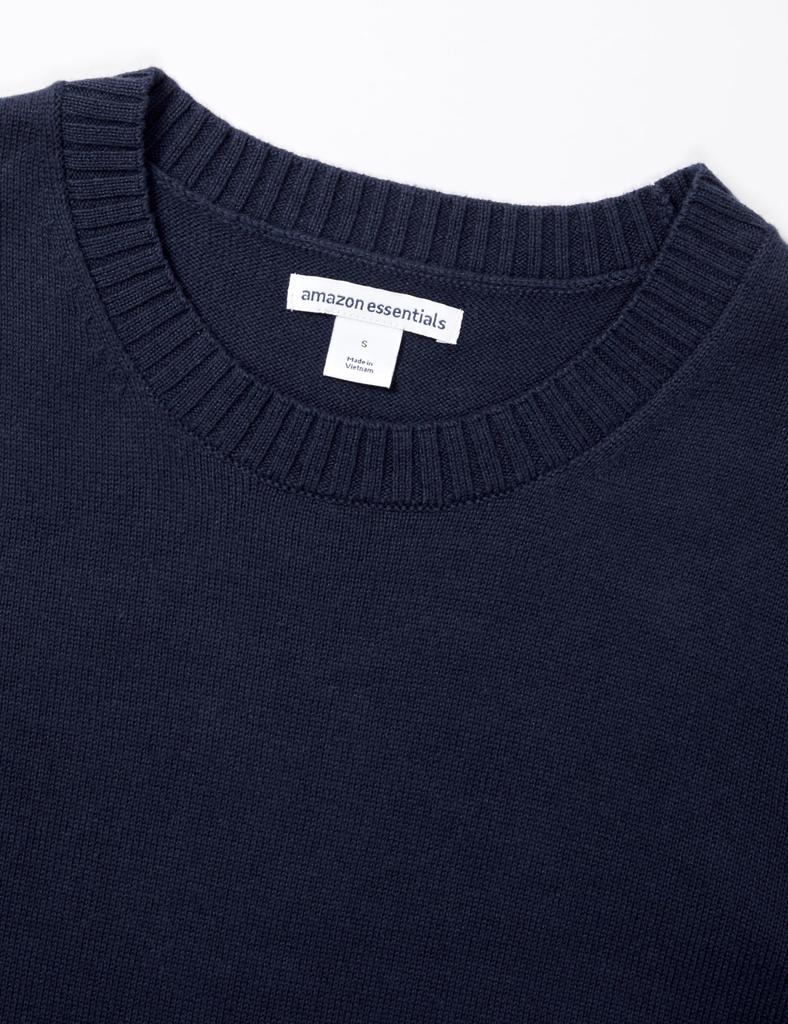 [Amazon Essentials] Sweater, Crew Neck, 100% Cotton, Women's, Navy, Size M