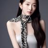 Leopard Retro Ribbon Long Silk Scarf Headband Tie Waistband Bag Handle Accessory Thin Scarf Necktie Women Neck Scarves