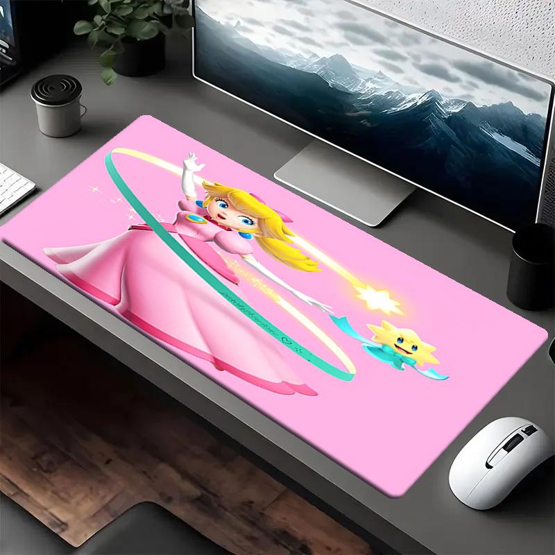 Princess Peach Theme Mouse Pad, Non Slip Rubber Base, Multifunctional Office & Home Decor, Perfect for Workspace Personalization.