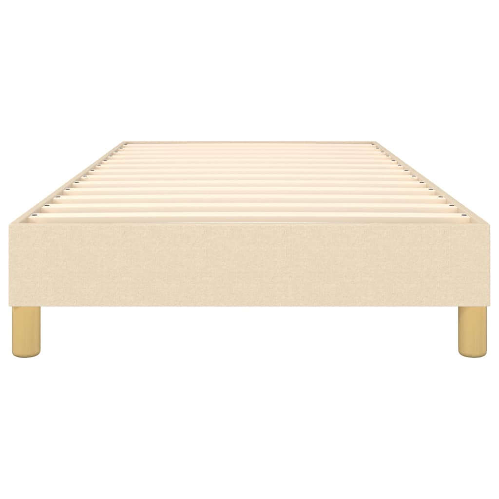 Vidaxl Bettrahmen Ohne Matratze Cremefarben 90X190 Cm Stoff