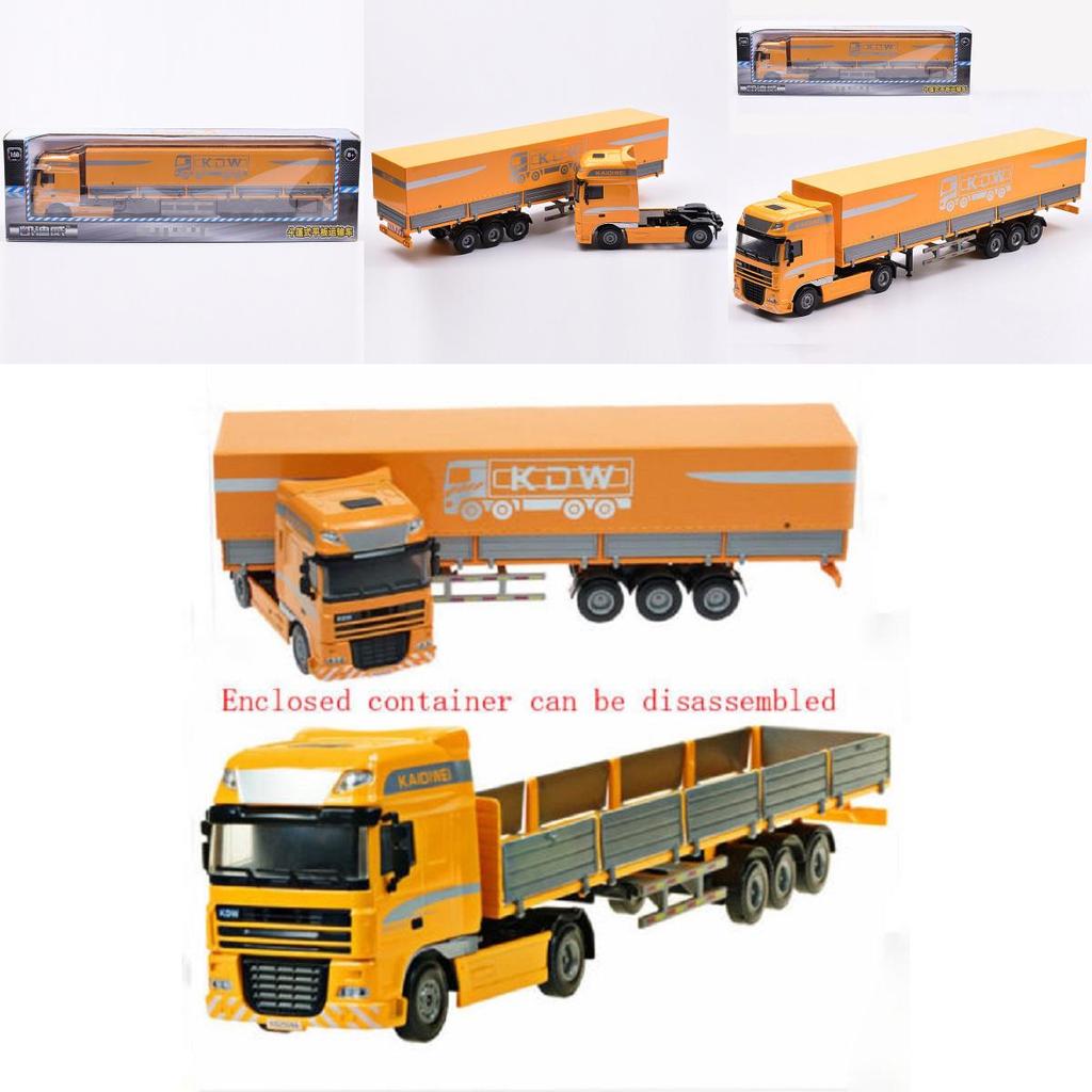 Stunning 150 Scale Diecast Alloy Transporter Truck For Kids Open-top Kdw Model