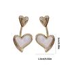 Delicate Heart Shell Studs Earrings Lightweight Comfort Wear Ear Accessories Jewelry For Professional Women