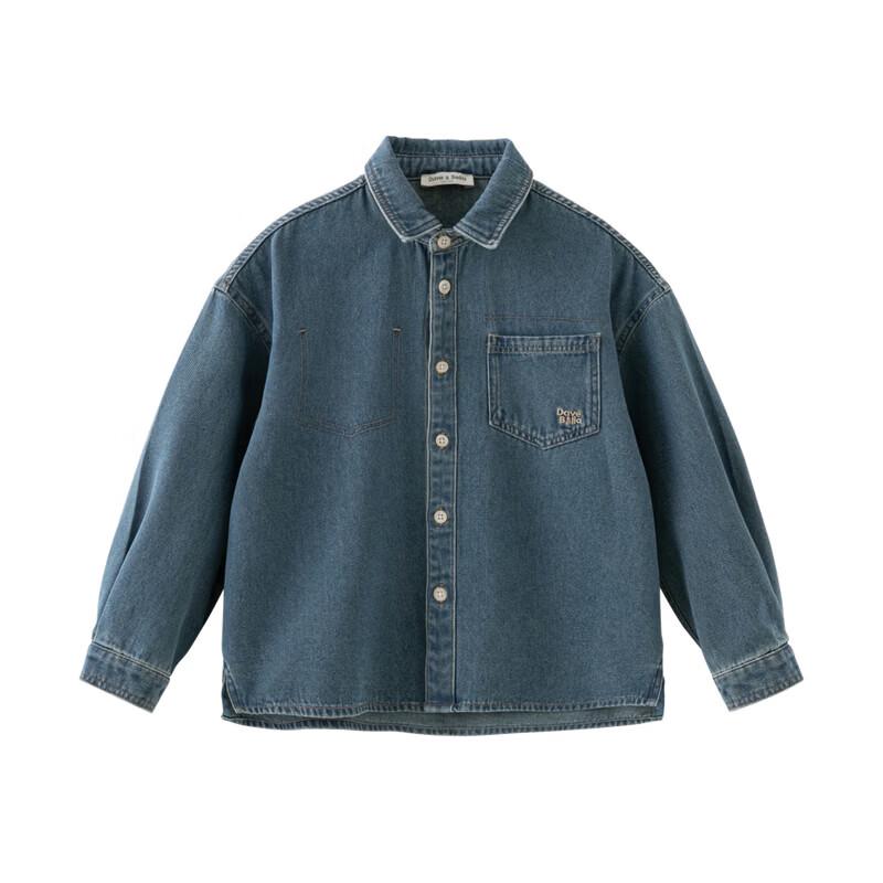 DAVE&BELLA Boys' Denim Long Sleeve Shirt