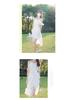 Heart-Fluttering White Ruffle Tea Party Dress