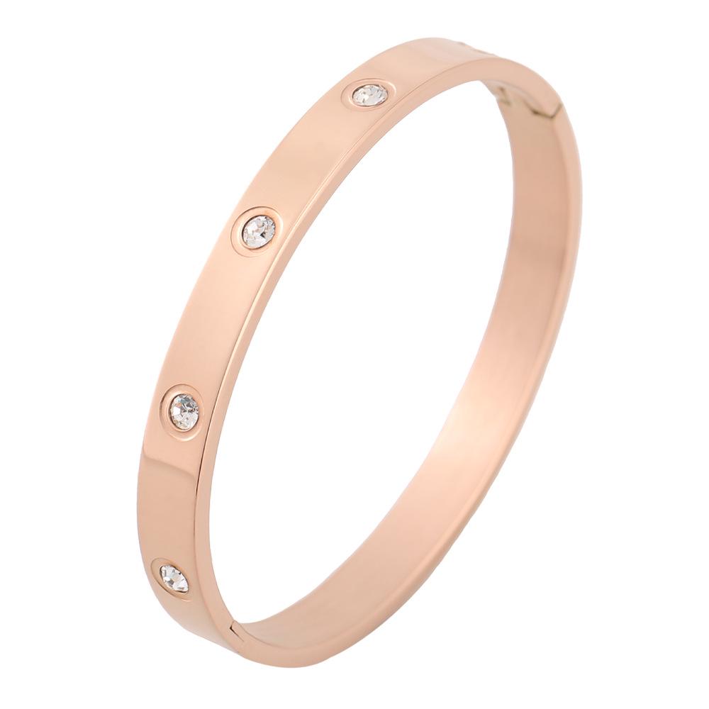 Stylish Men's & Women's Stainless Steel and Titanium Bracelets with Diamonds, Popular In Europe & America
