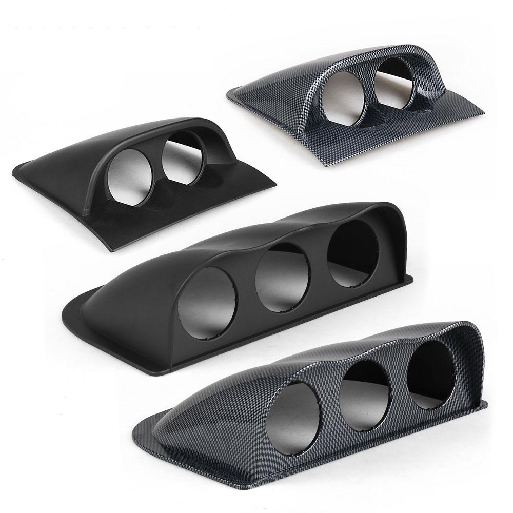 Universal Black Carbon Fiber 2 Inch 52mm Dash Board Dual Triple Gauge Pod Color Gauge Holder Mount Holder