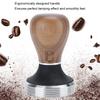 58mm Stainless Steel Flat Coffee Tamper Powder Pressed Hammer with Height   Wooden Handle