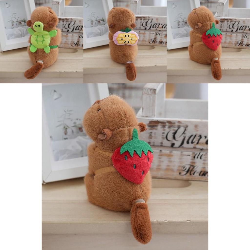 Cute Plush Capybara Keychain Adorable Stuffed Animal For Students Backpack Decoration