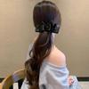 Women Hair Clip Anti-slip Teeth Three-Dimensional Bow Design Strong Grip Hair Claw Satin Texture Ponytail Holder Versatile Hair Accessory