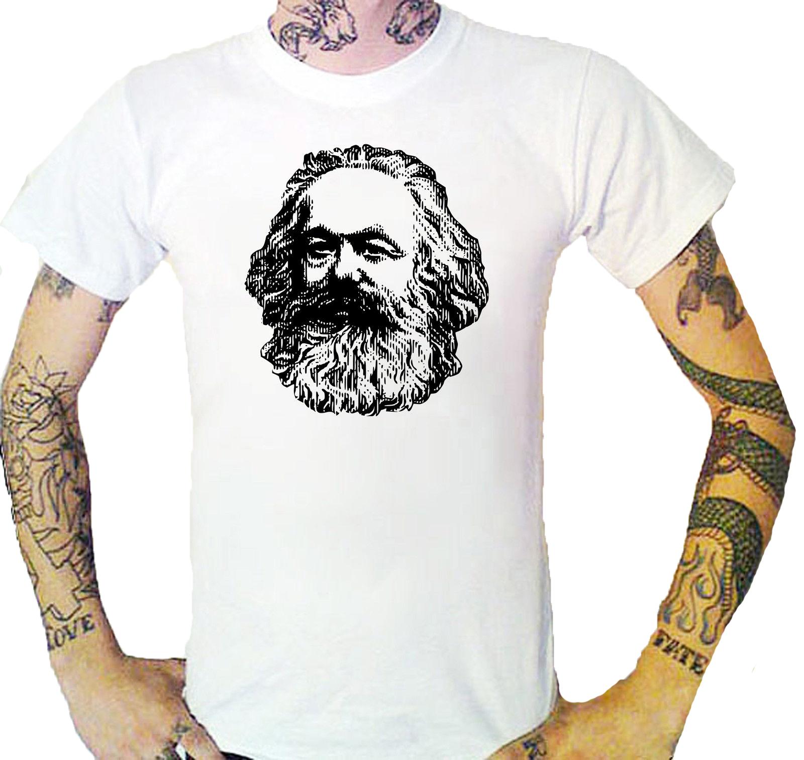 

Men New Short Sleeve Cotton Casual T-Shirt Karl Marx T-Shirt German Philosopher Revolutionary Socialist Communism T-Shirts 4XL
