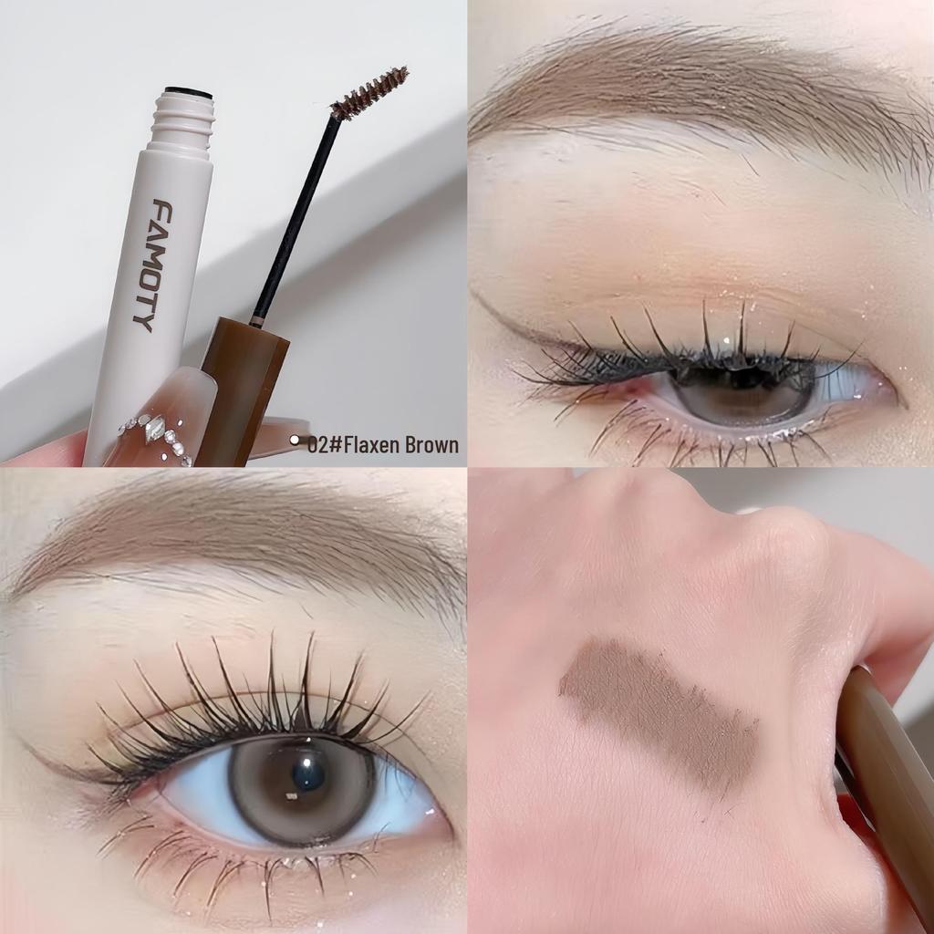 3D Deep Brown Waterproof Eyebrow Mascara - Long-lasting, Non-fading, Smudge-proof, Natural Finish, Easy To Apply.