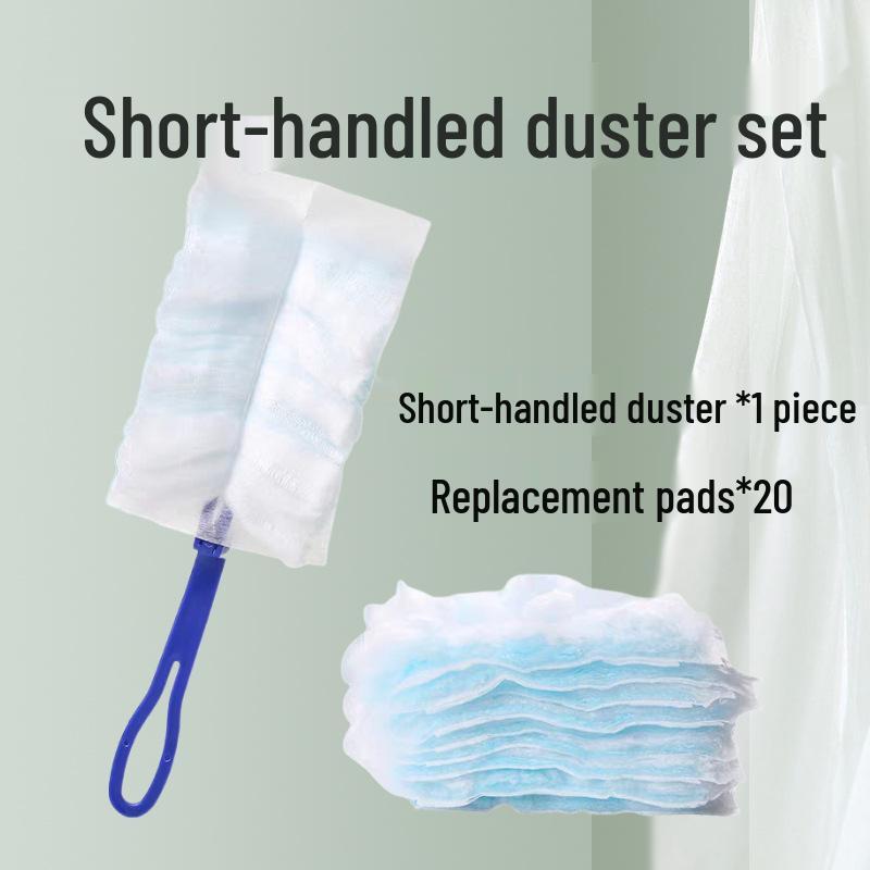 Plumeau Électrostatique Anti-poussière Jetable avec Tête Remplaçable