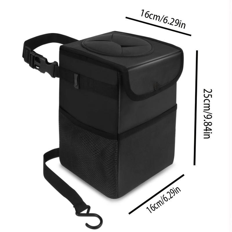 Car Trash Can with Lid Car Folding Storage Box Waterproof Car Garbage Can Car Seat Storage