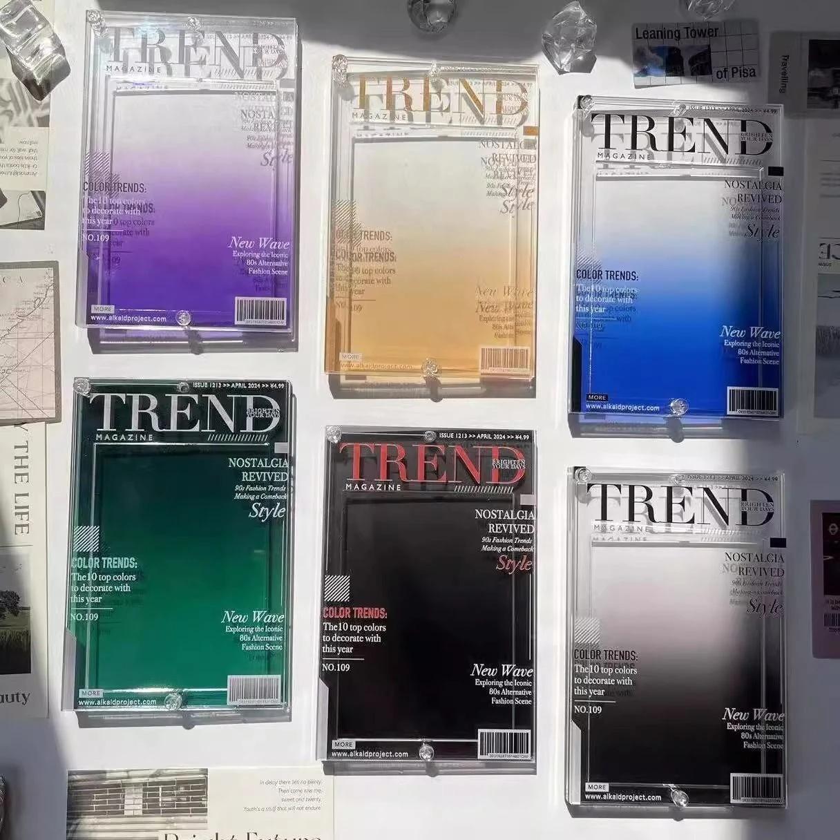 

6Pcs 3inch Photo Frame Acrylic Small Frame Card Storage Transparent Photo Frame Valley Card Storage American Magazine