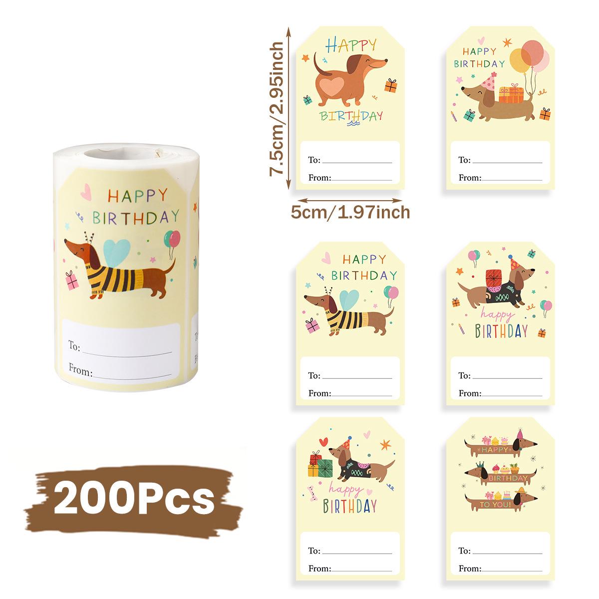 Sausage Dog Sticky Notes & Cute Cartoon Party Sealing Stickers