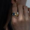 Invisible Collage CONTINUE RING_GOLD LONDON BLUE TOPAZ