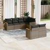 VidaXL Salon de Jardin avec Coussins 7 pcs, Canapés de Terrasse, Ensemble de Meubles de Patio, Mobilier d'Extérieur, Gris 3226144