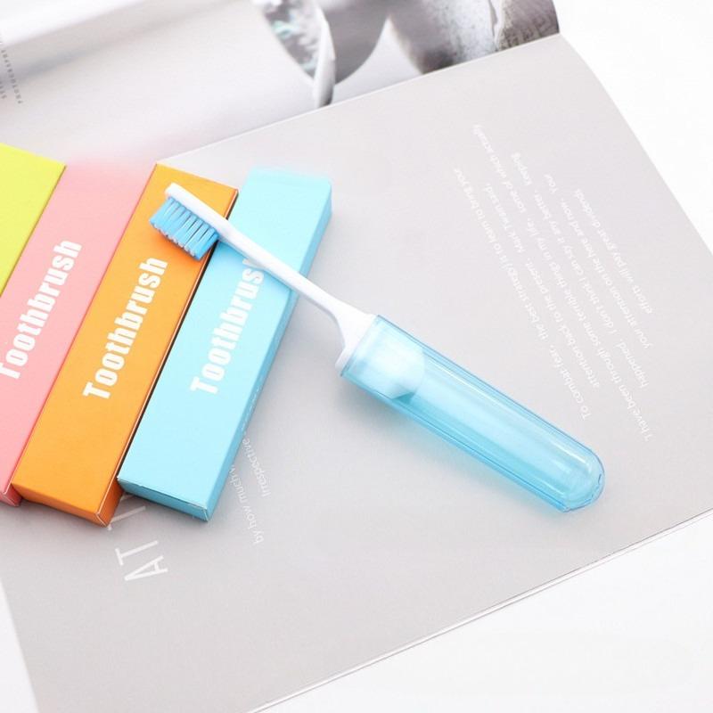 Wiederverwendbare, tragbare, faltbare Zahnbürste mit Zahnbürsten-Organizer, süße, faltbare Mini-Zahnbürste mit weichen Borsten für unterwegs nach Hause