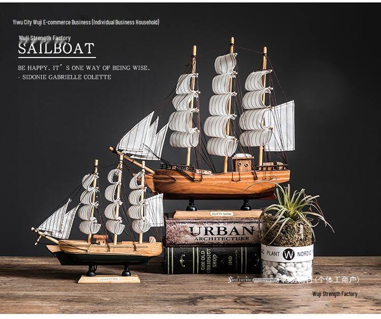 Sklandus buriavimas laivo modelis: Jūrinis dekoras svetainėms, vyno spintelėms, įėjimams ar knygų lentynoms