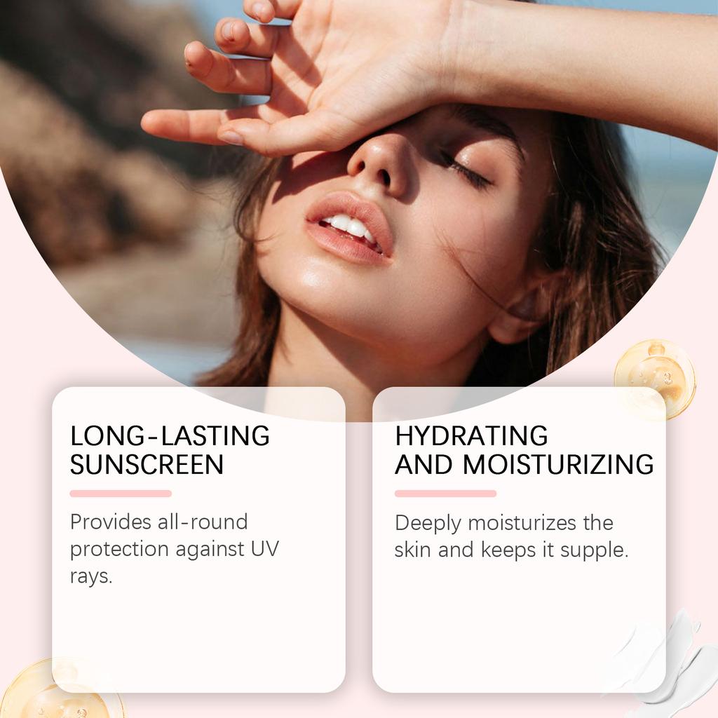 OceAura SPF42 Sunscreen Spray Anti UV Protection Sunburn Prevention Oil Control Lasting Waterproof Moisturizing Sun Cream less