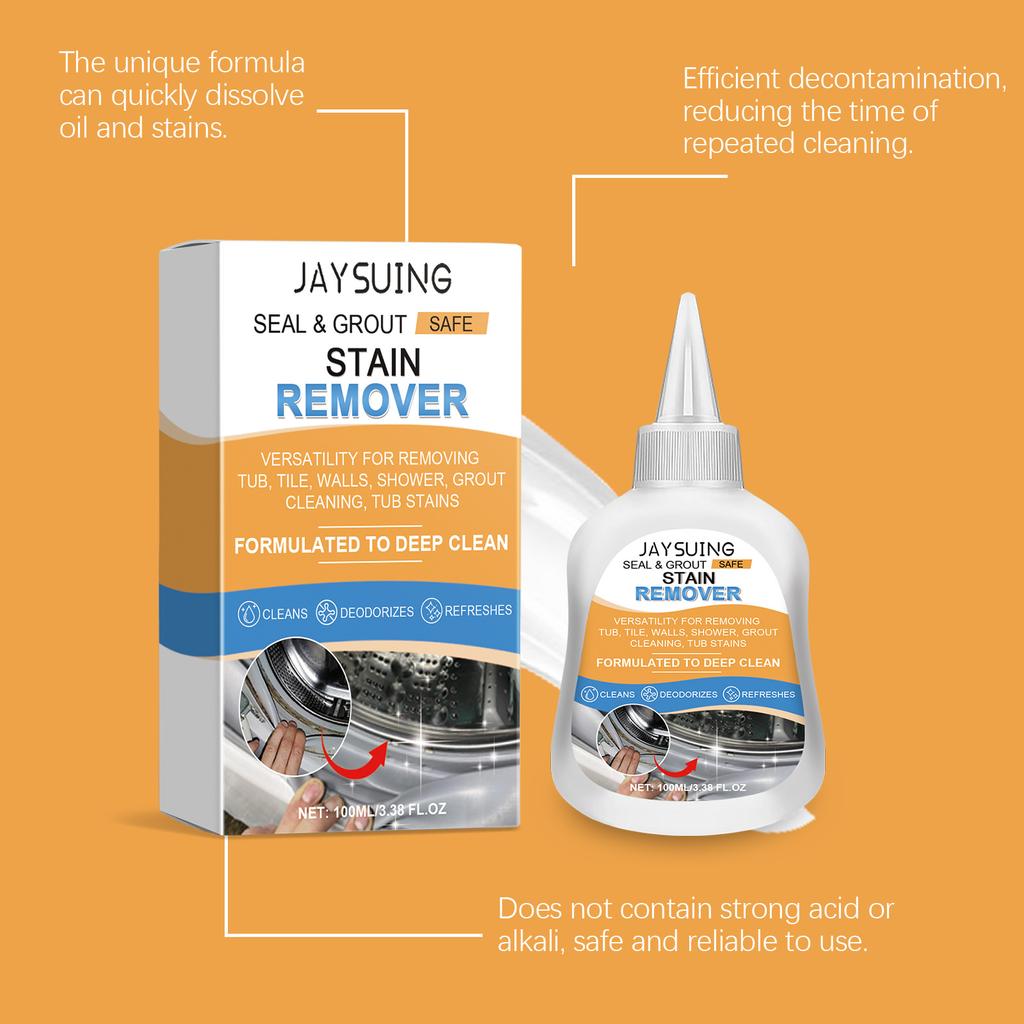 Stain Remover Gel Cleaner Heavy Duty Stain Cleaner For Front Washing Machine Seal, Bathroom Grout, Shower, Caulk - Front Load Washer Cleaning