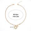 Comfort Fit Multi Layer Necklace Heart Clock Pendant Trendy Layering Chain Jewelry Unique Clavicle Chain