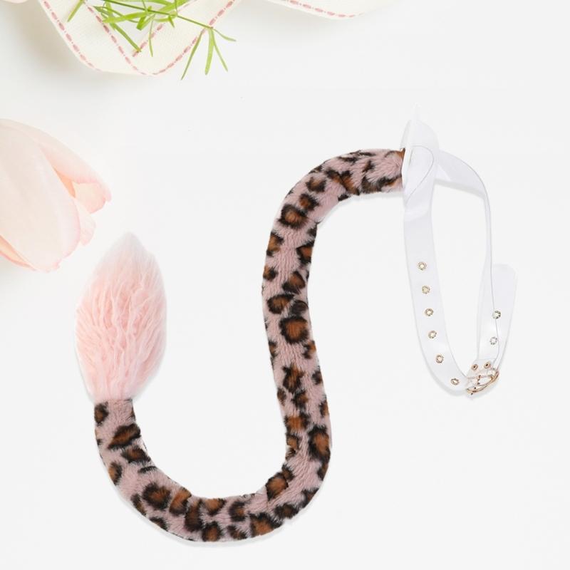 Faux Furs Foxes Costume Tail Adult/Teen Cosplay Halloween Christmas Party Costume Adjustable Cats Dog Wolf Leopards Tail