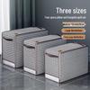 Large Transparent Foldable Fabric Wardrobe Organizer Box - Extra Capacity Quilt and Clothes Storage Basket