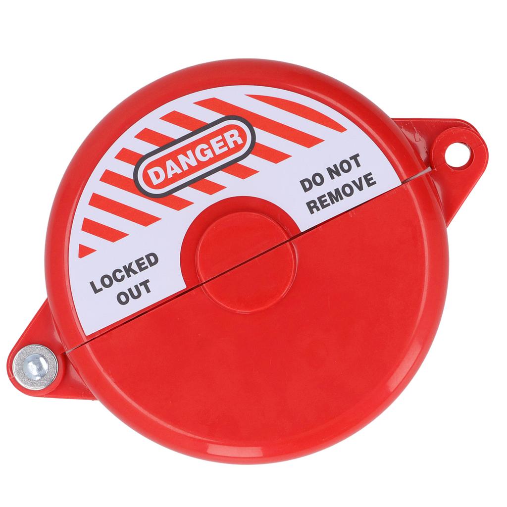 Security Valve Lock ABS Plastic Gate Valve Locking Device for Outdoor Garden 64‑127mm Valve Rod Red