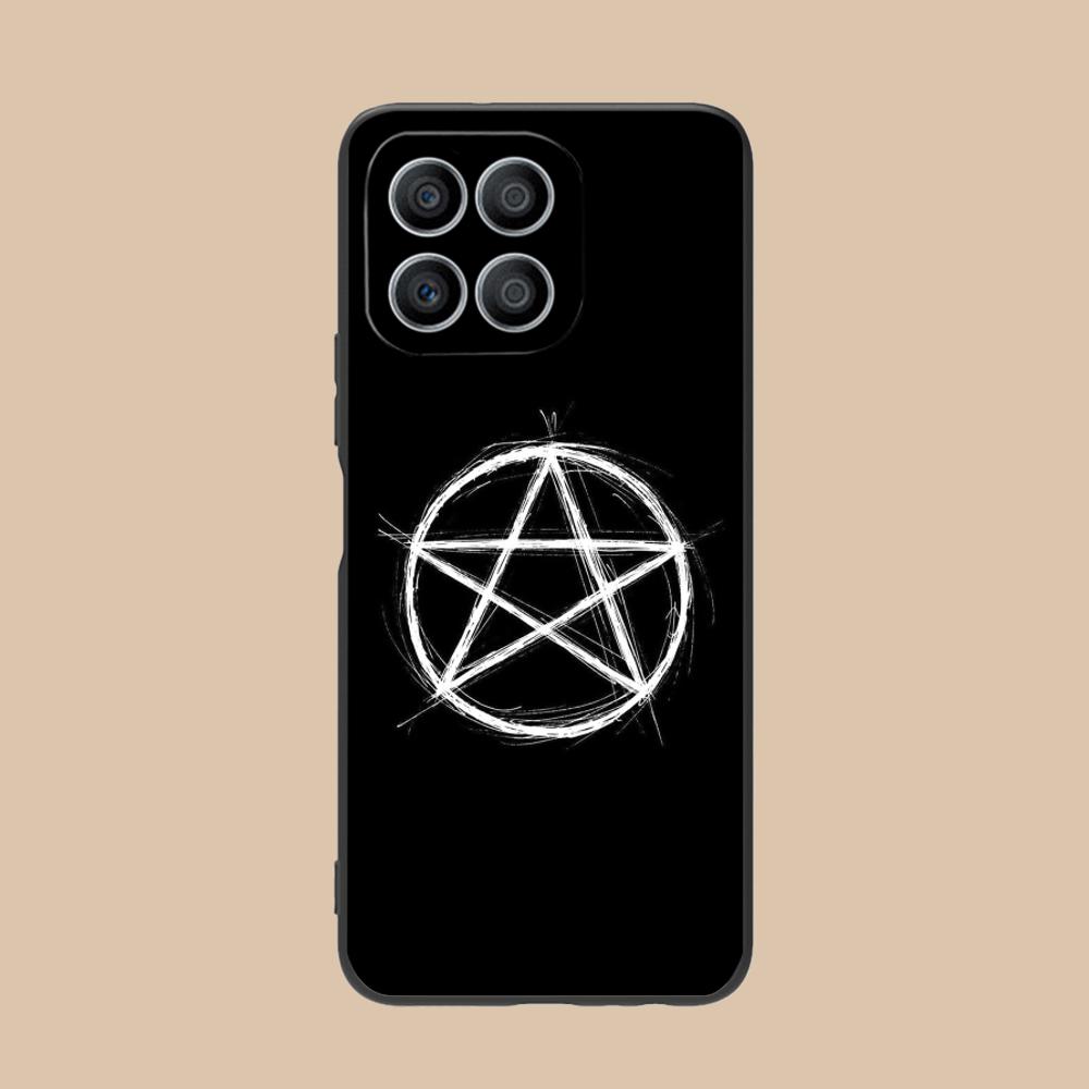 Aesthetic Pentagram Phone Case for Honor 90 80 70 60 50 30 20 10 9 8 7 Pro S SE Lite 5G Soft TPU Shockproof Cover