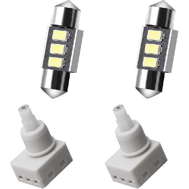 HERCOO Roof Map Dome Light Cover Lens Kit Overhead Interior Dome Lamp Switch LED Bulb Compatible with Honda CR-V Odyssey Accord Pilot Ridgeline 2008-2012