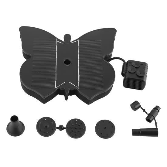 

Butterfly Shape Floating Pond Solar Submersible Water Pump Fountain