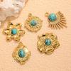 Turquoise Bohemian Natural Stone Necklace Pendant Charm Clavicle Chain