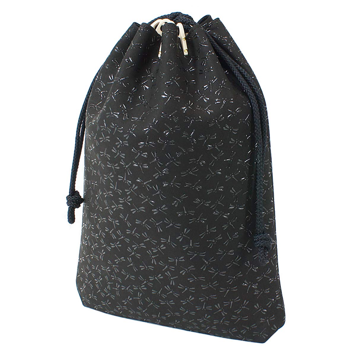 

Сумка Inden зі шнурком 230 з чистого шовку, чорний фон х візерунок чорної бабки [Indenya], шматочки, з ластовицею, шнурок, оленяча шкіра, лак, 3007-01-008 чорний