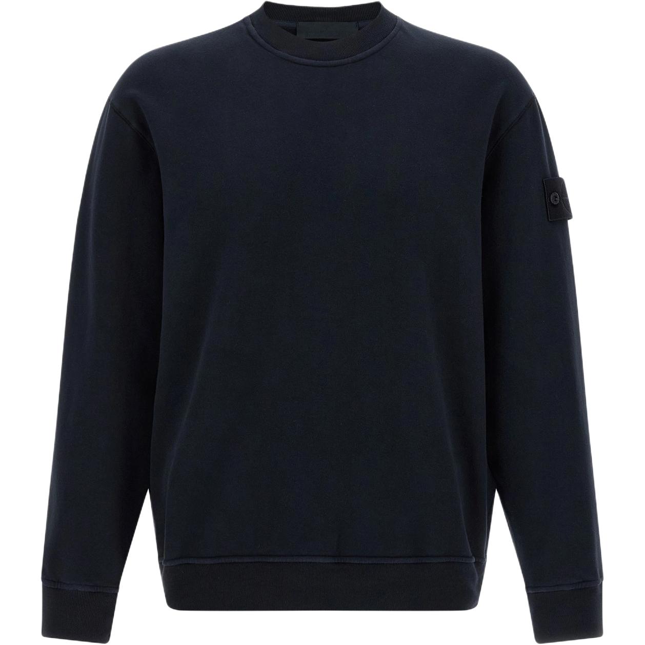 

Stone Island Solid Color Badge Crew Neck Drop Shoulder Long Sleeve Sweatshirt Men sweatshirt K2S156100069S0F28V0020 L