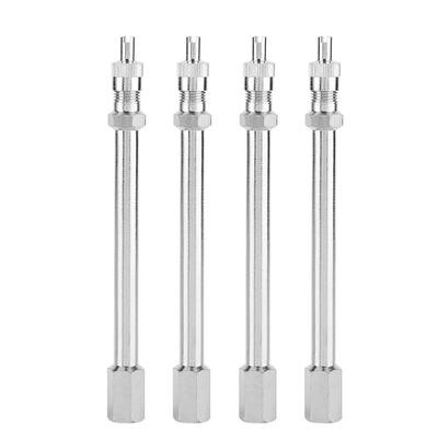 4 peças Extensão de Válvula para Caminhão, Extensão de Válvula de Pneu de Carro 100mm Cromada Haste de Extensão de Válvula de Pneu