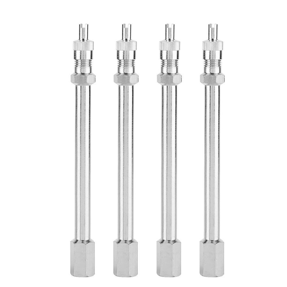 

4pcs Truck Extension Valve, Car Tire Valve Extension 100mm Chrome Tire Valve Extension Rod normal