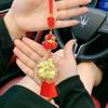 Year of the Horse: Golden Phone Charm & Keychain Pendant - 'Wealth by Imperial Decree' Auspicious Gift