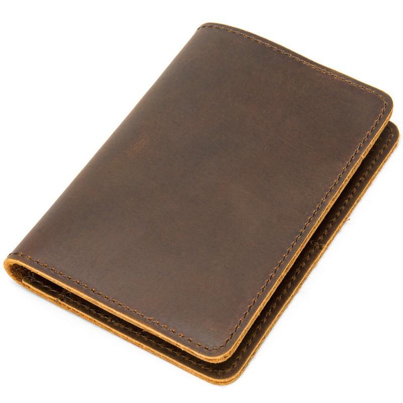 European American Crazy Horse Leather Men's Bag Real Pickup Multiple Card Slots Retro Top Layer Cowhide Wallet Passport