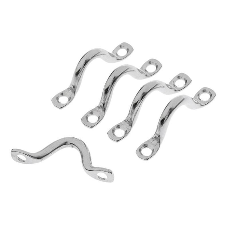 2/4Pcs Handle 5Mm Stainless Steel Wire Eye Strap Boat Marine Tie Down Fender Hook Canopy Engines Accessories