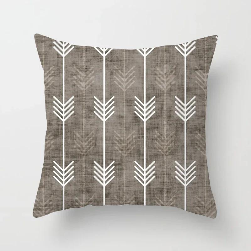 Geometric Plaids Cushion Cover Polyester Throw Pillow Cover Decorative Sofa Pillow Nordic Fashion Scottish Pillowcase 45*45Cm