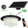 IP65 Waterproof Solar Pendant Light with Remote Control 244 LED Solar Hanging Lamp Timer 600LM for House Garage Shop Barn Home
