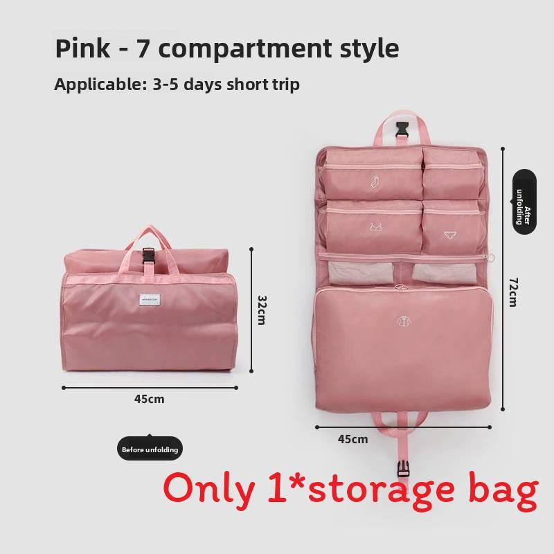 Travel Organizer Bag With Multiple Compartments For Lingerie And Clothing Storage In Bedroom